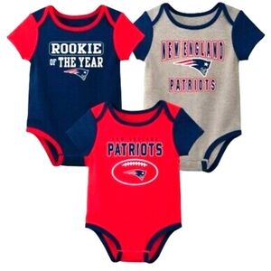 NFL New England Patriots Infant/Baby Boys’ 3-Piece Bodysuits New With Tags